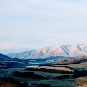 A frosty morning in the valley, looking south west to Mt Hutt