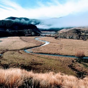 The Selwyn Waikirikiri looking toward the confluence of the North and South branches